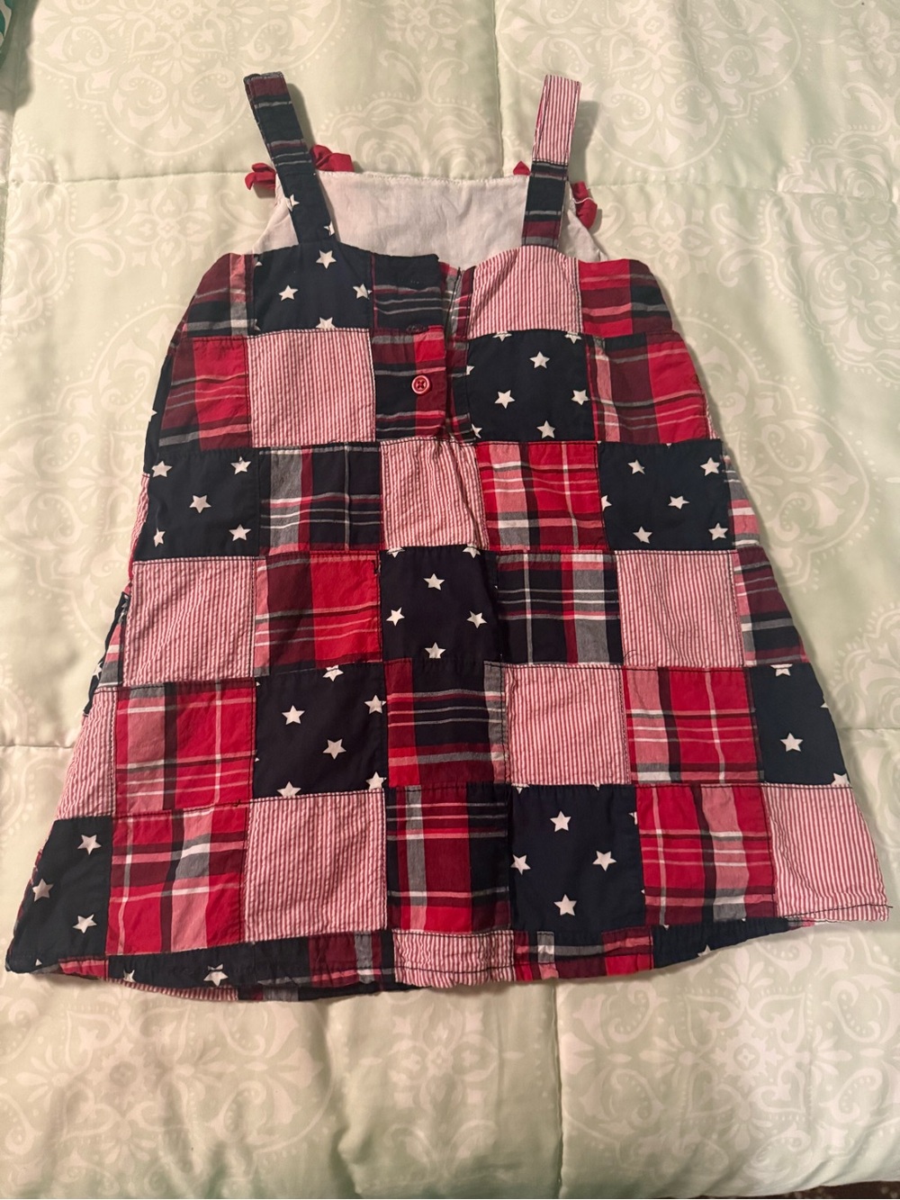 Gymboree Red Navy Patchwork Sundress